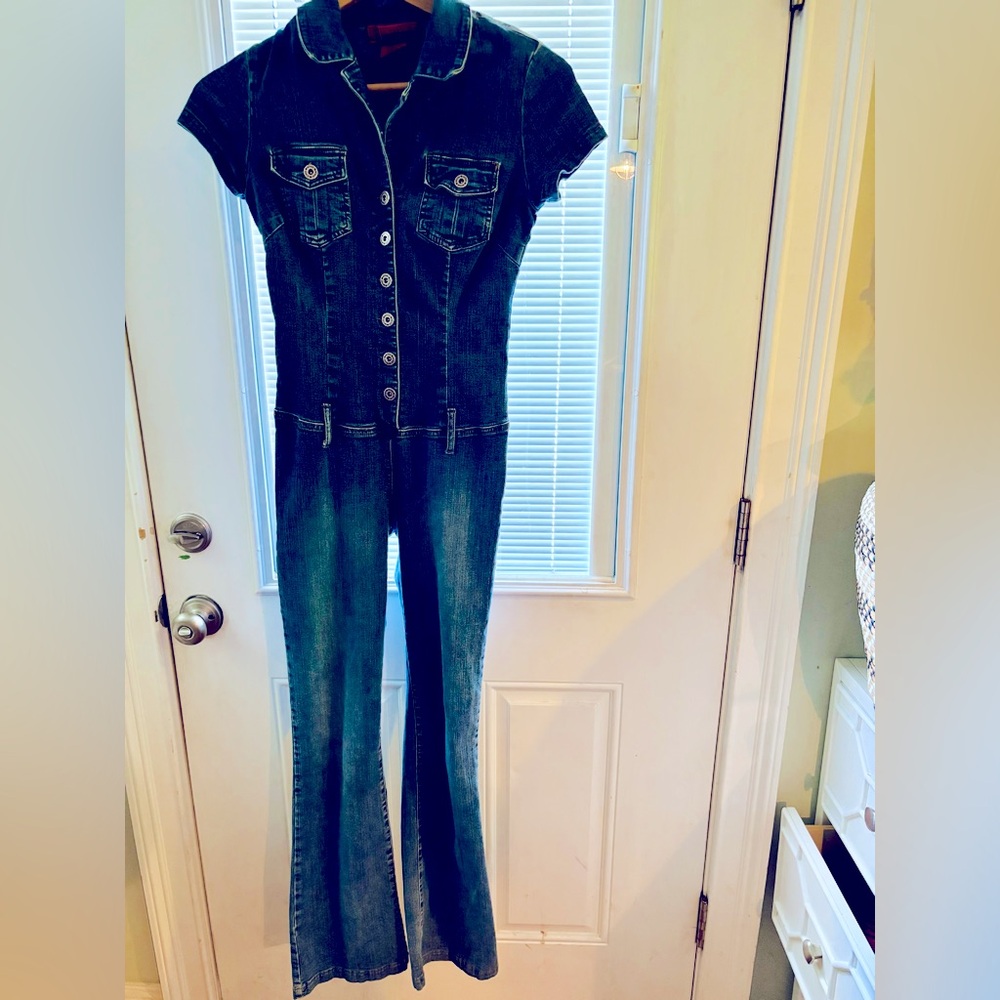 Vintage Hotkiss Denim Jumpsuit Rare Small